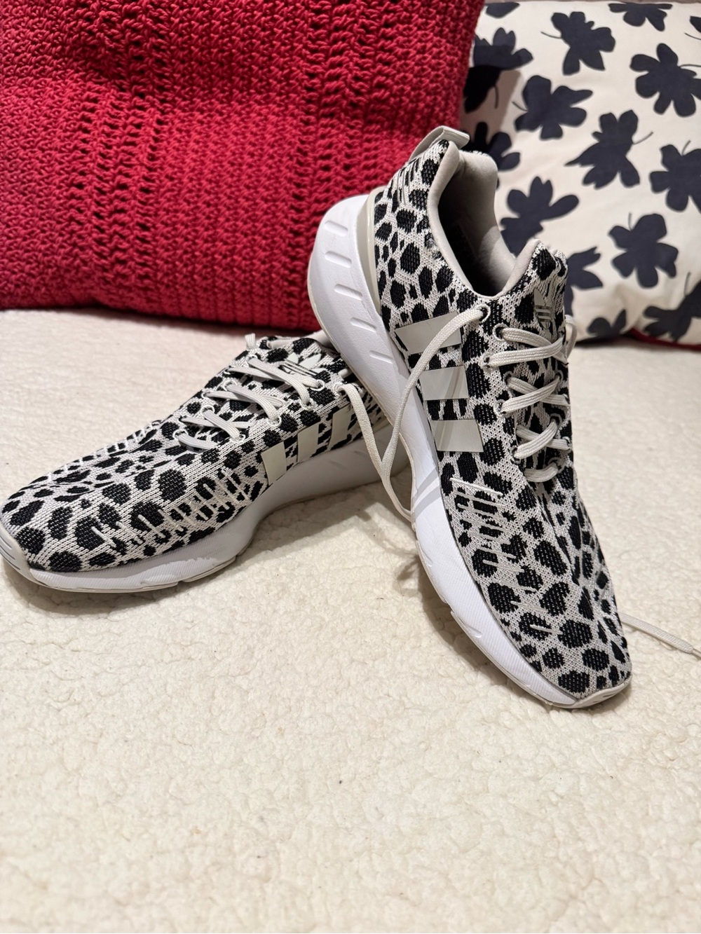 Adidas Leopard Print Knit Sneakers Women’s